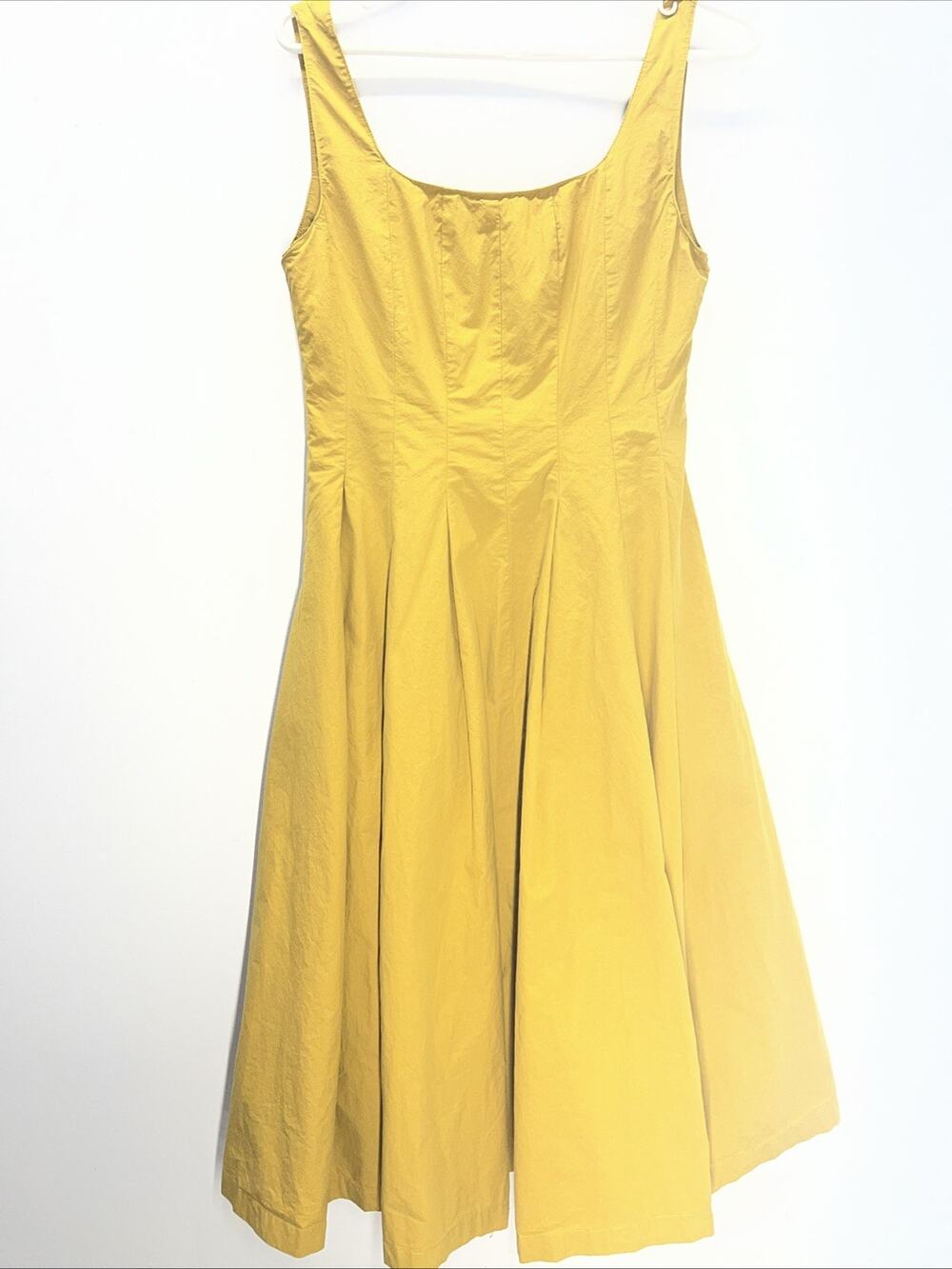 Boutique Yellow Cotton Dress Cottagecore Romantic Style 32B1827